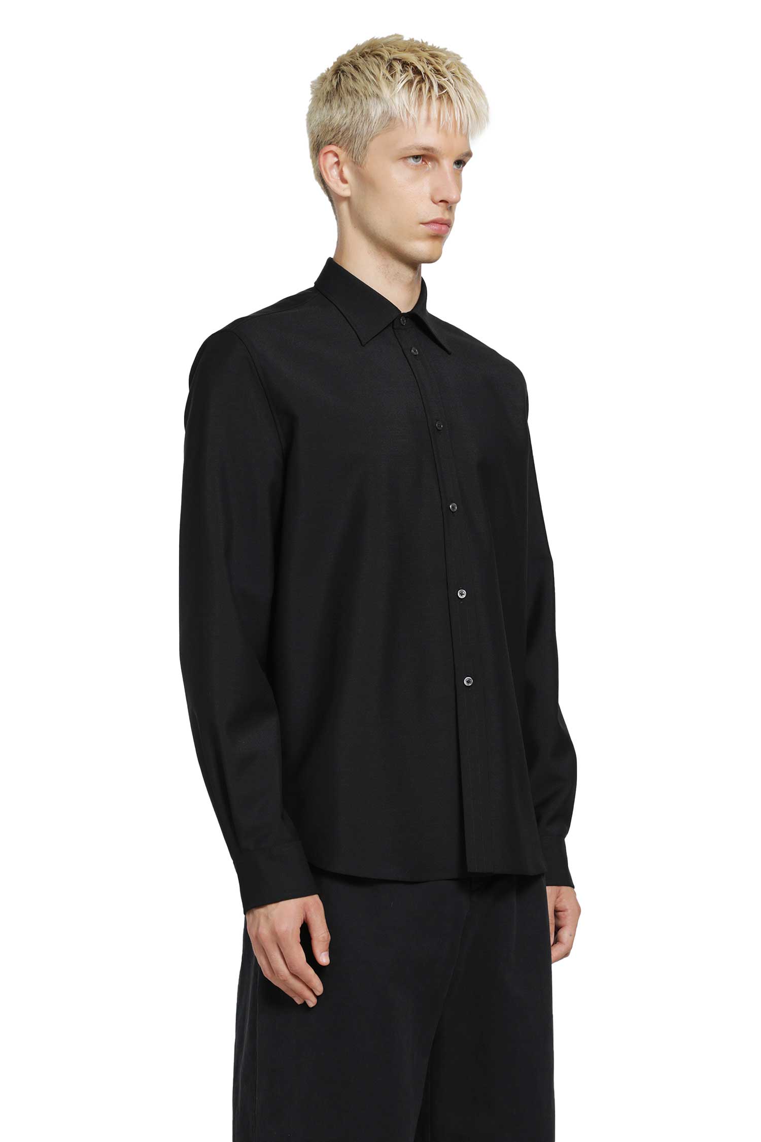 JIL SANDER Wool Mohair Canvas Shirt man