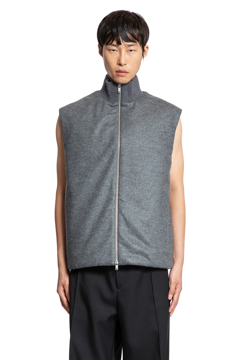 Gilet matelassé en laine Melton 