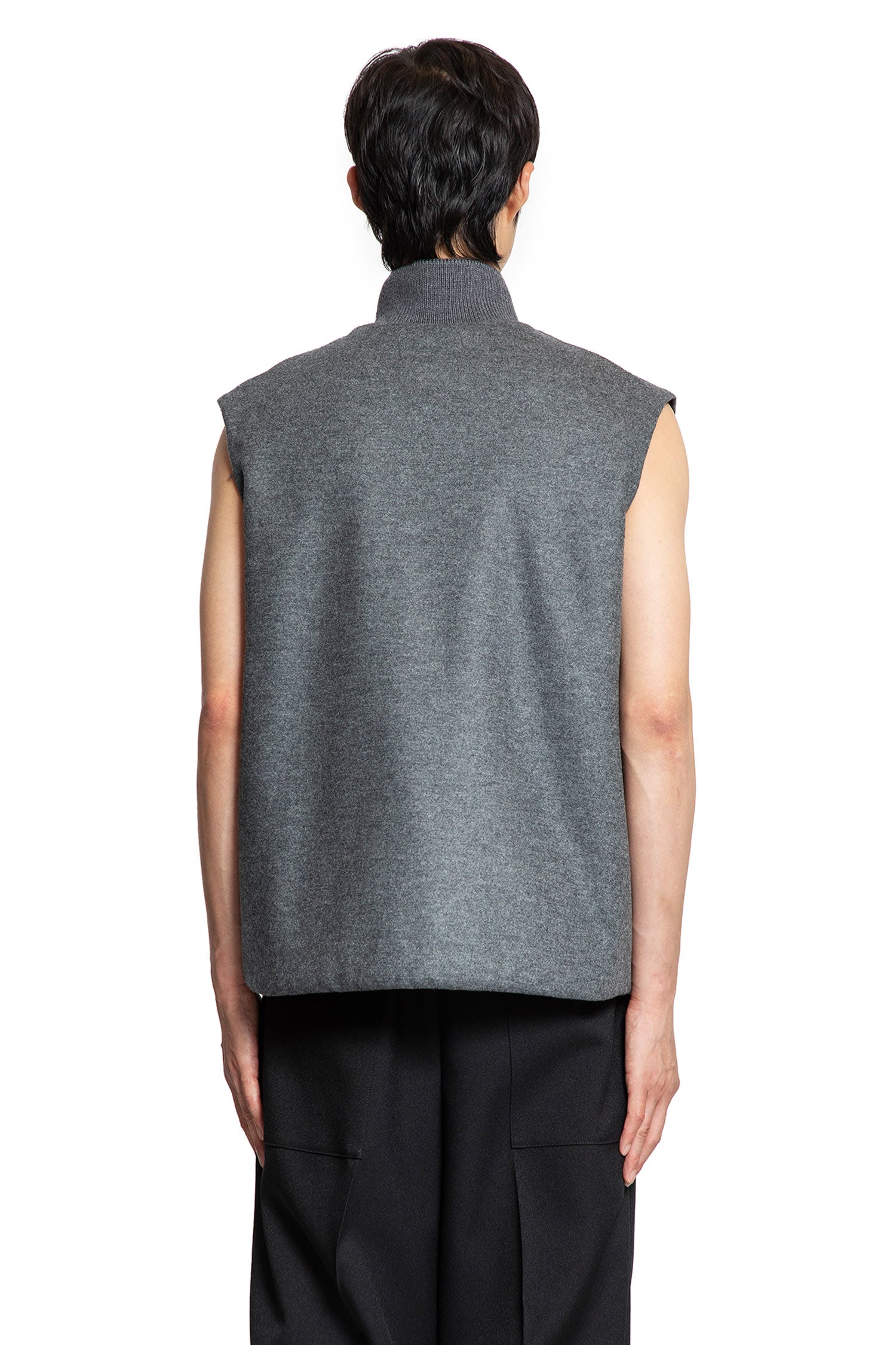 Gilet matelassé en laine Melton 