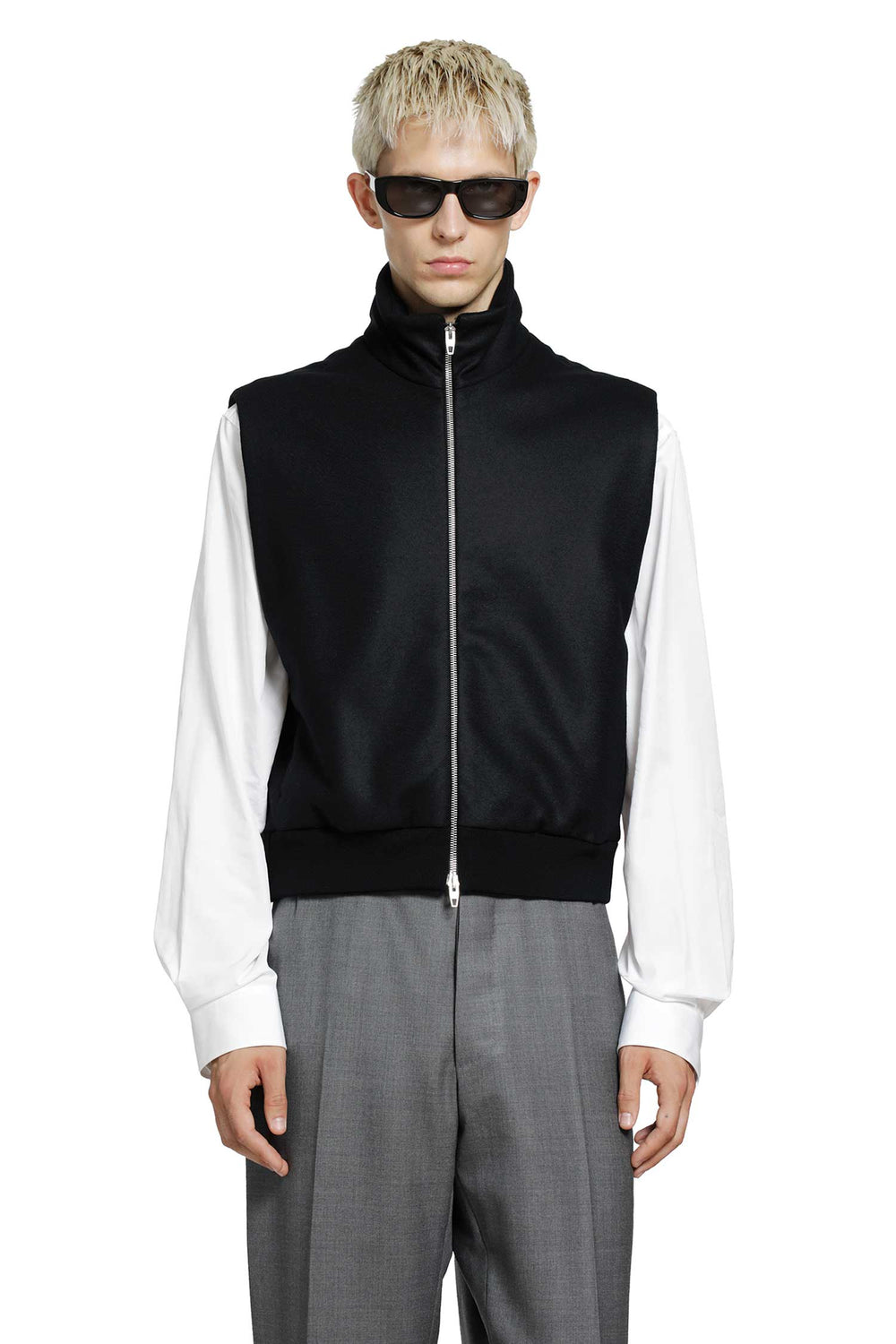 JIL SANDER Wool Melton Padded Vest man