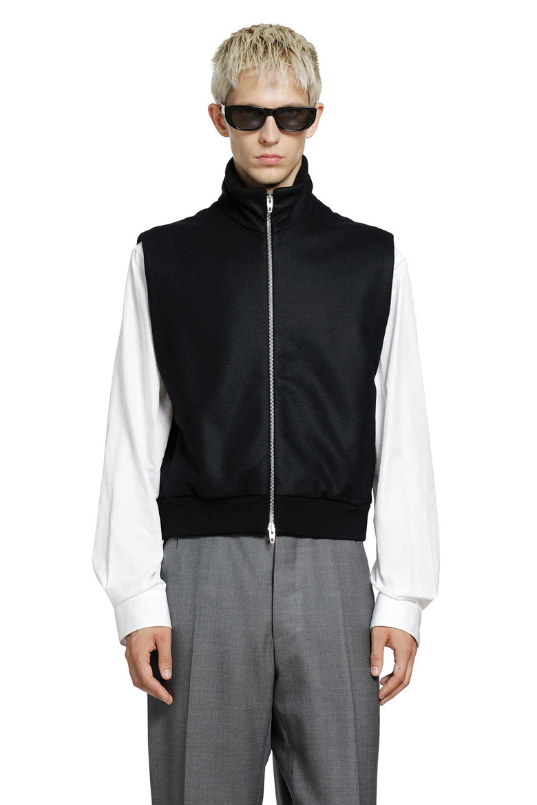 JIL SANDER Wool Melton Padded Vest man