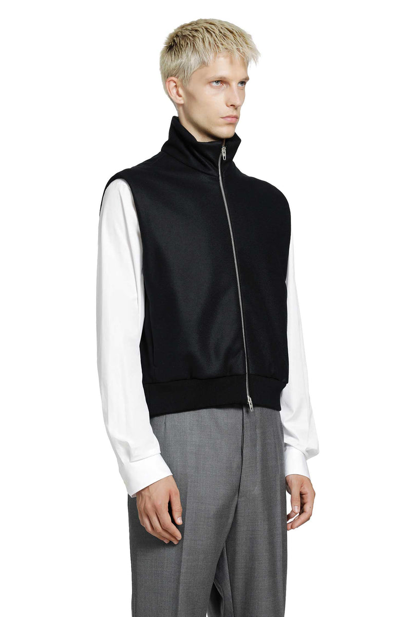 JIL SANDER Wool Melton Padded Vest man