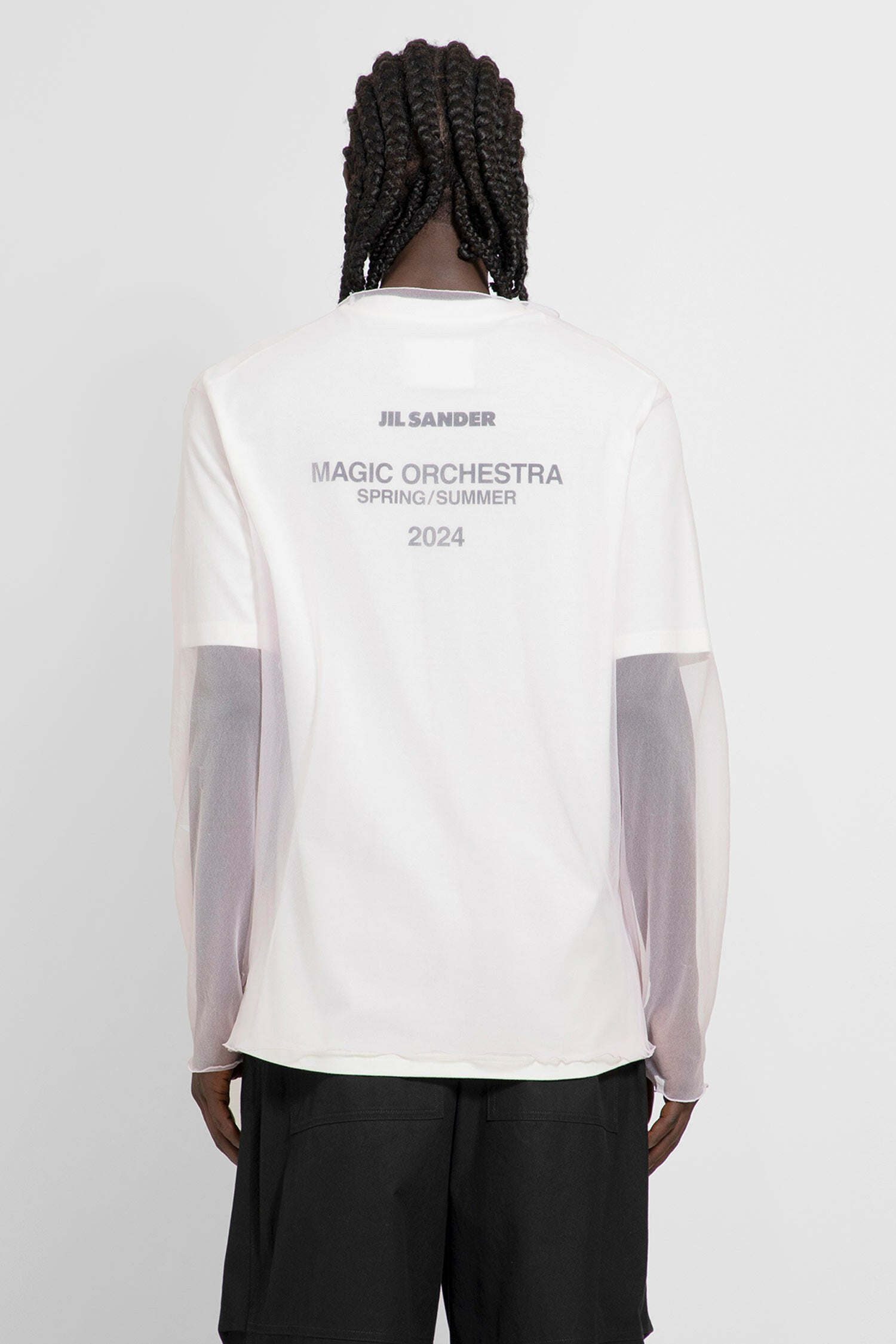 JIL SANDER MAN PURPLE T-SHIRTS