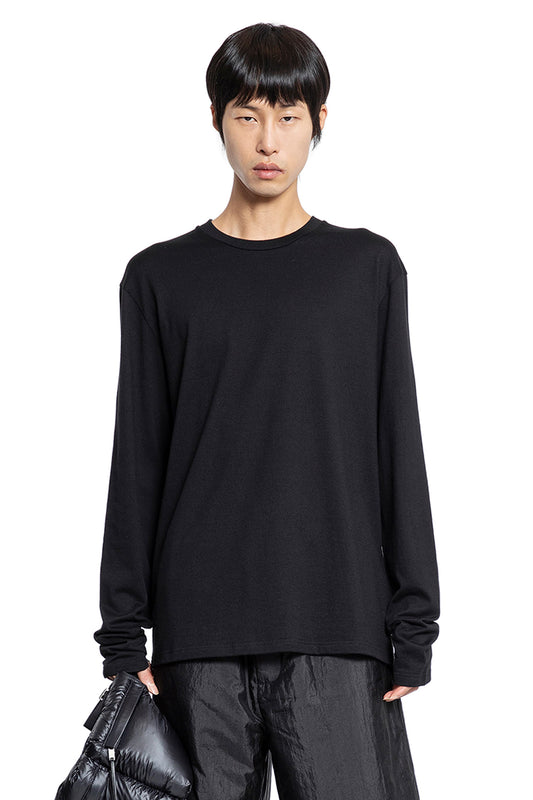 JIL SANDER MAN BLACK T-SHIRTS & TANK TOPS