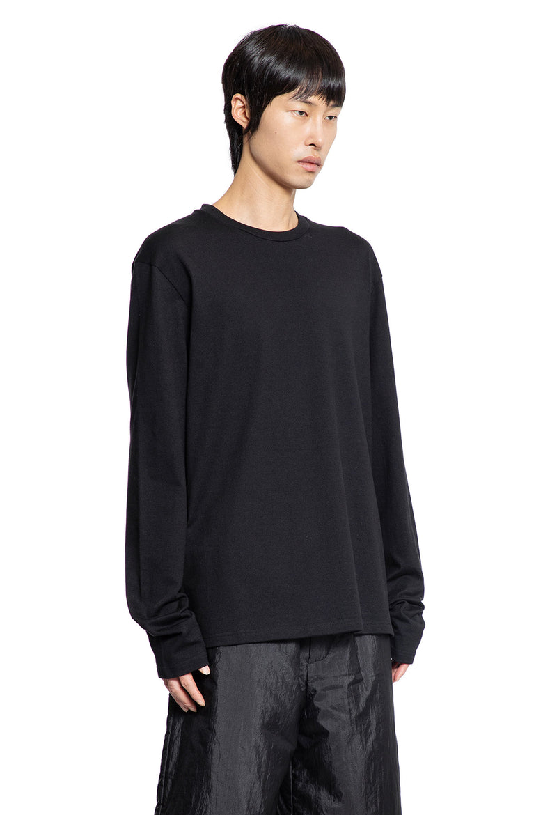 JIL SANDER MAN BLACK T-SHIRTS & TANK TOPS