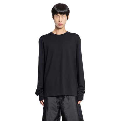 JIL SANDER MAN BLACK T-SHIRTS & TANK TOPS