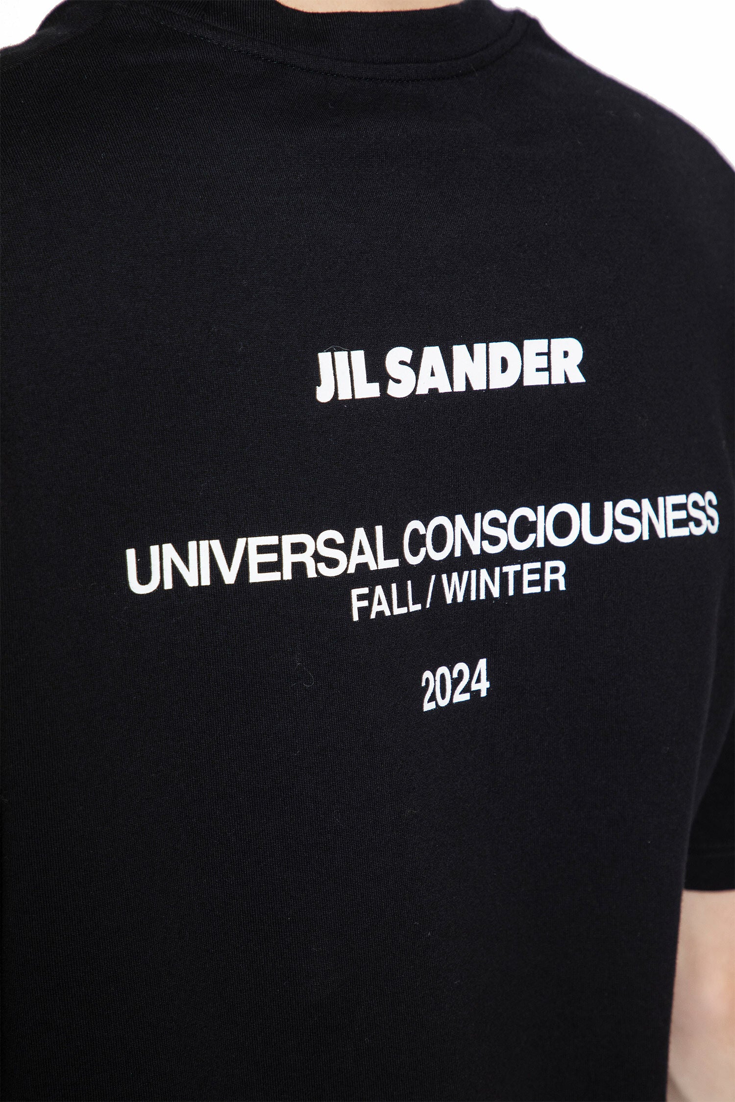 JIL SANDER MAN BLACK T-SHIRTS