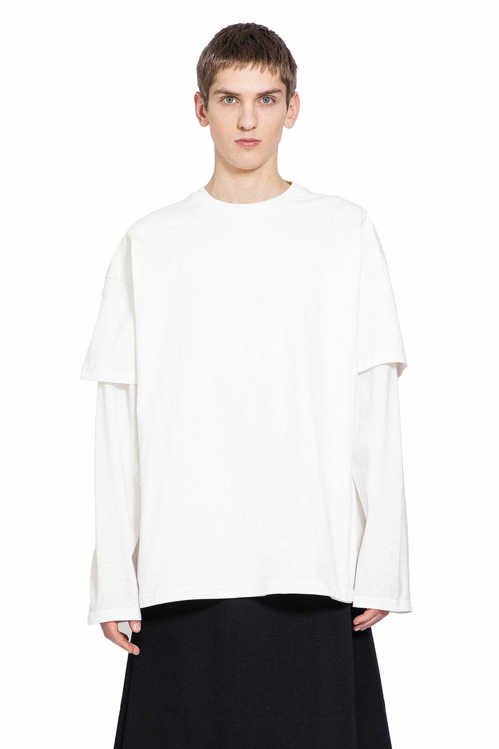 JIL SANDER MAN WHITE T-SHIRTS & TANK TOPS