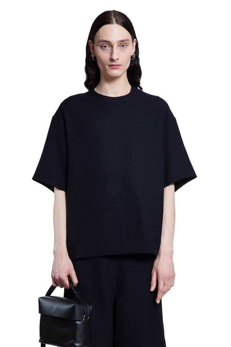 JIL SANDER MAN BLACK T-SHIRTS & TANK TOPS