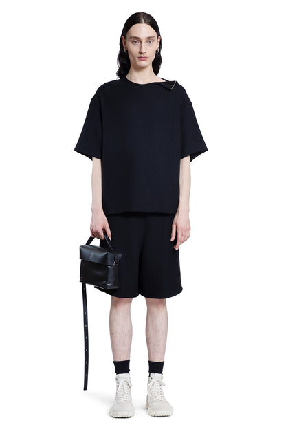 JIL SANDER MAN BLACK T-SHIRTS & TANK TOPS