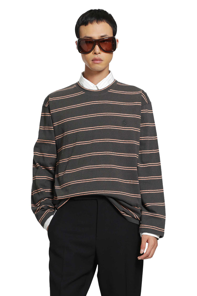 JIL SANDER Cotton Crewneck Long Sleeve T-Shirt man