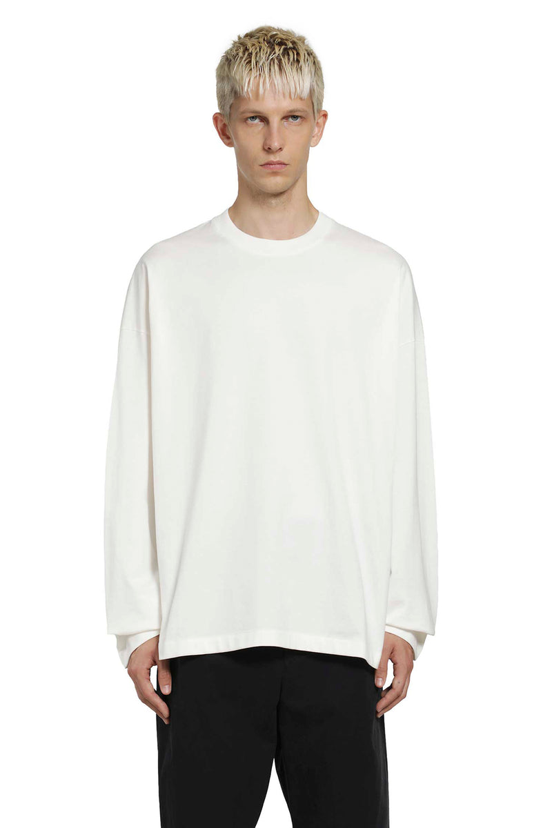 JIL SANDER Cotton Crewneck Long Sleeve T-Shirt man
