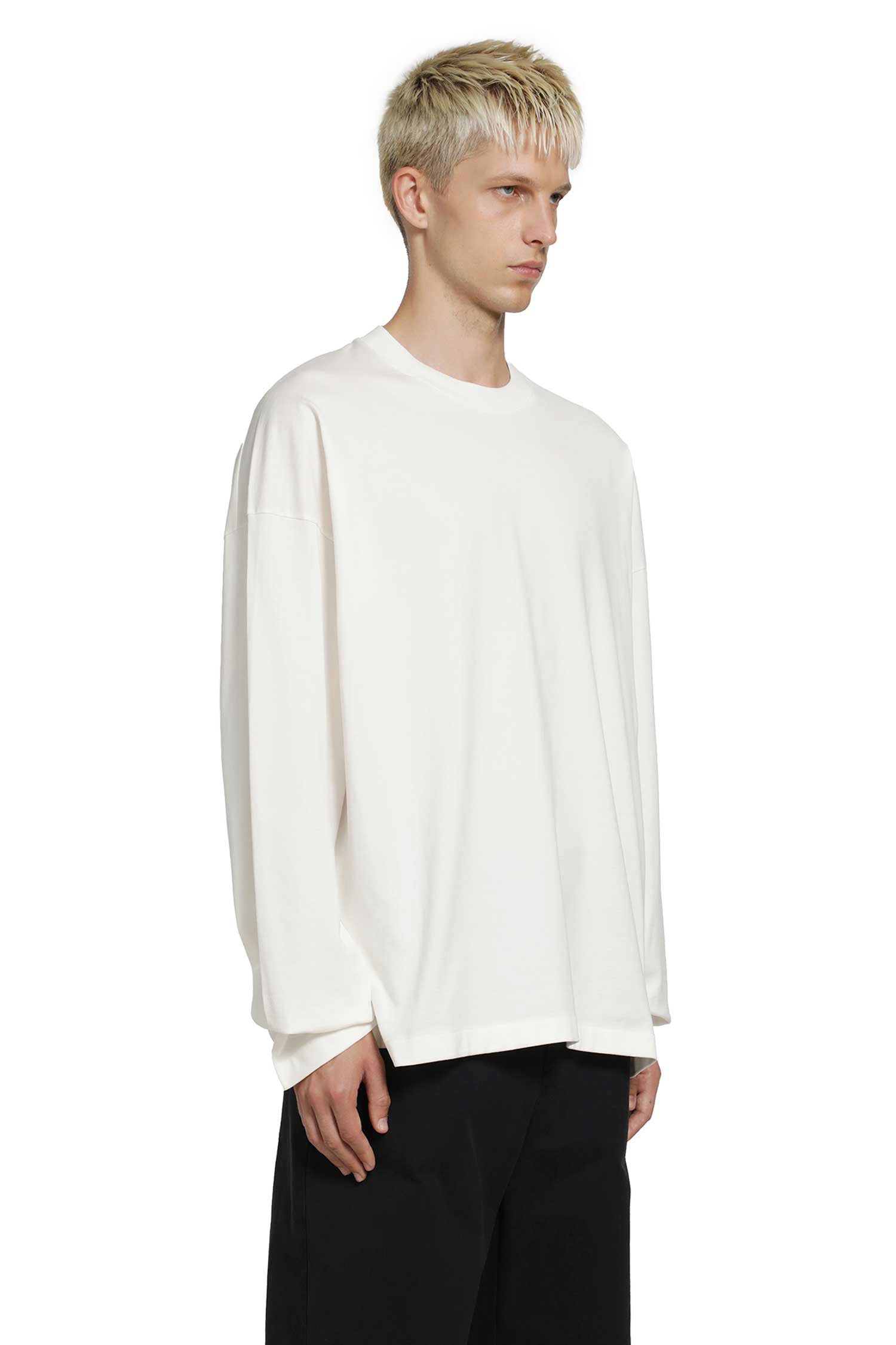 JIL SANDER Cotton Crewneck Long Sleeve T-Shirt man