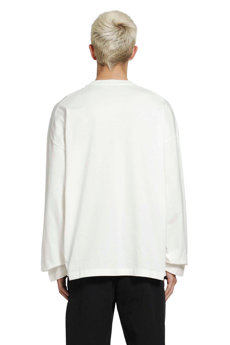 JIL SANDER Cotton Crewneck Long Sleeve T-Shirt man