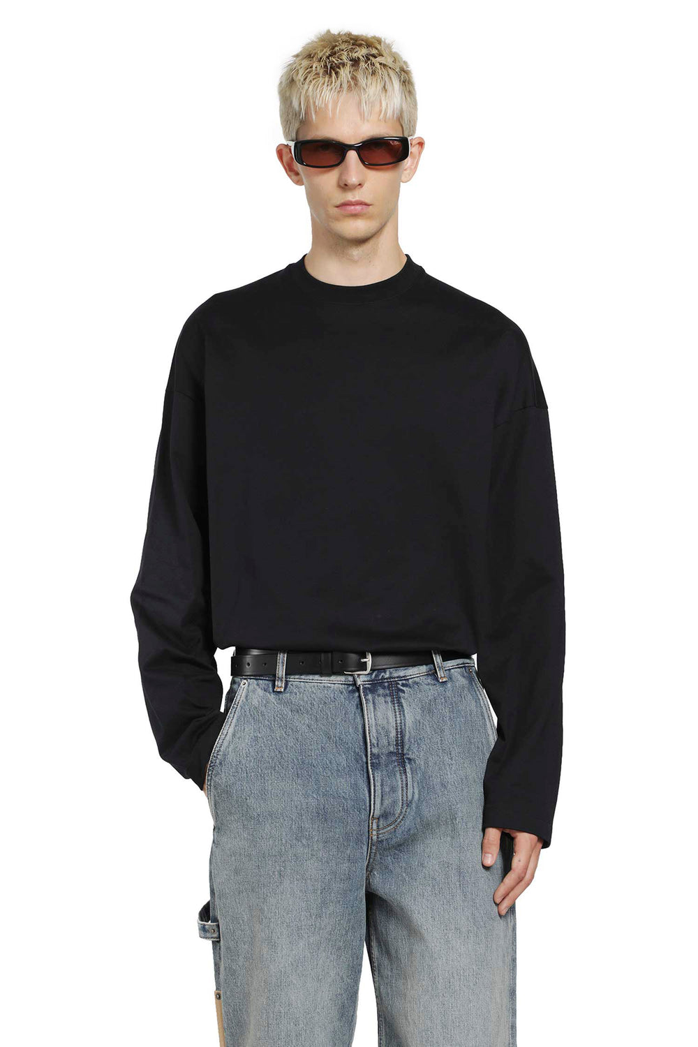 JIL SANDER Cotton Crewneck Long Sleeve T-Shirt man