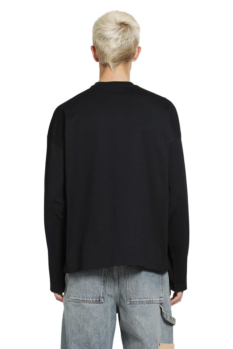 JIL SANDER Cotton Crewneck Long Sleeve T-Shirt man