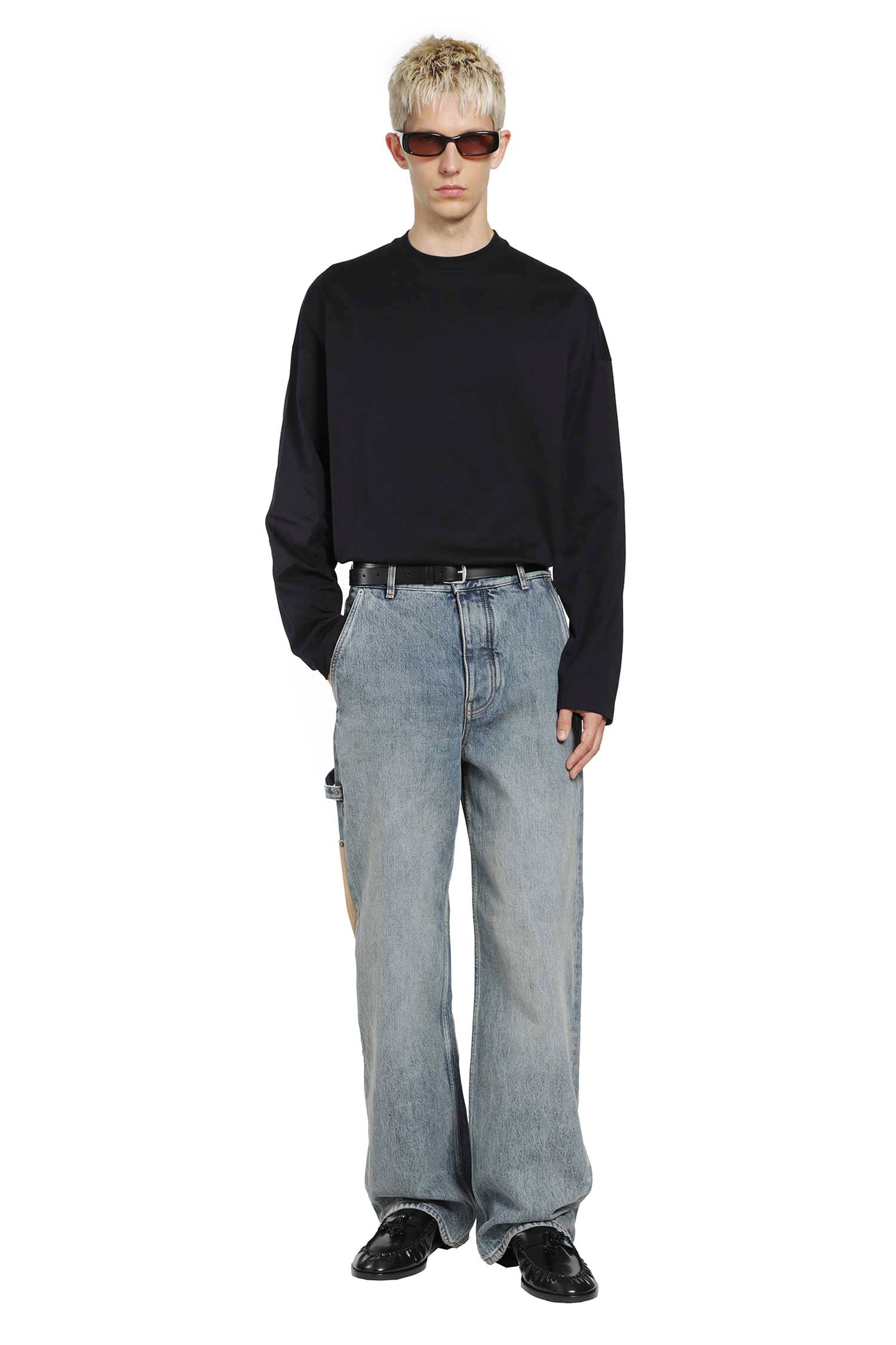 Cotton Crewneck Long Sleeve T-Shirt