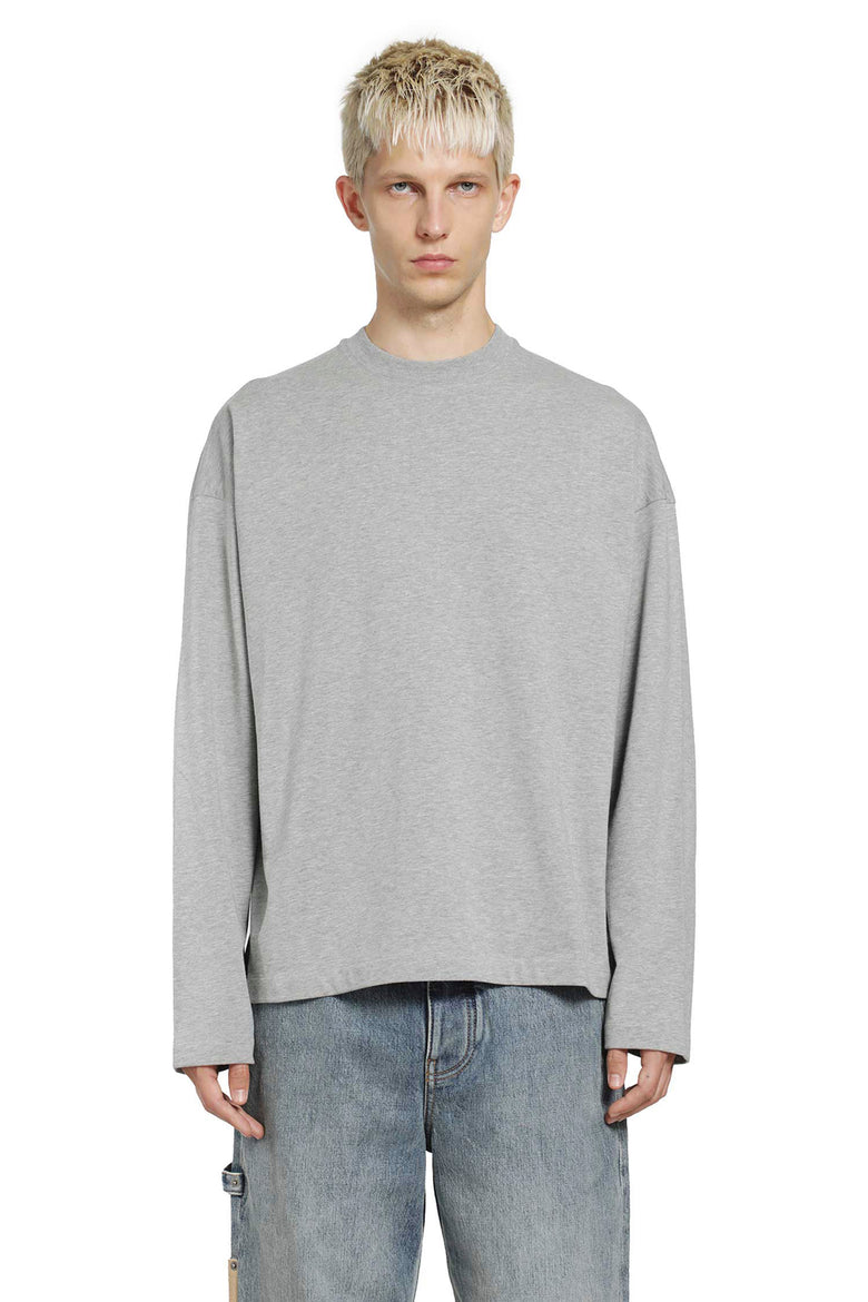 
              JIL SANDER Vertical Logo Cotton Long Sleeve T-Shirt man
            