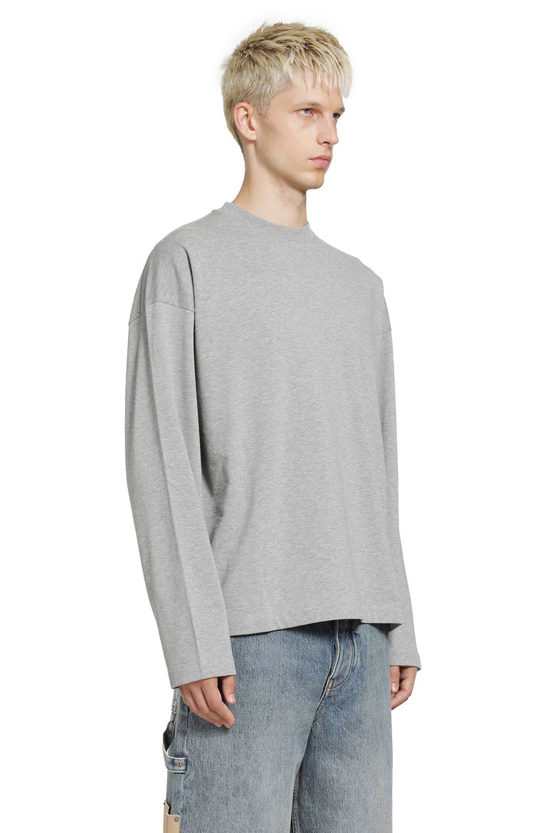 
              JIL SANDER Vertical Logo Cotton Long Sleeve T-Shirt man
            