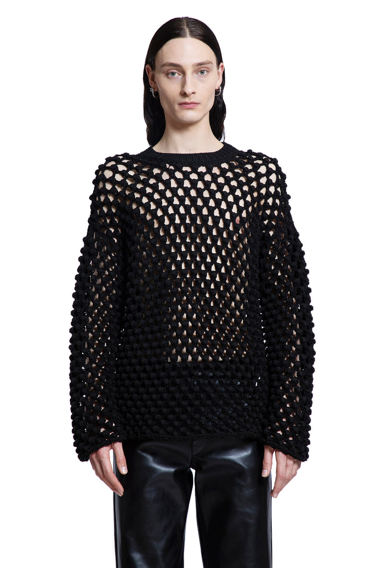 JIL SANDER MAN BLACK KNITWEAR