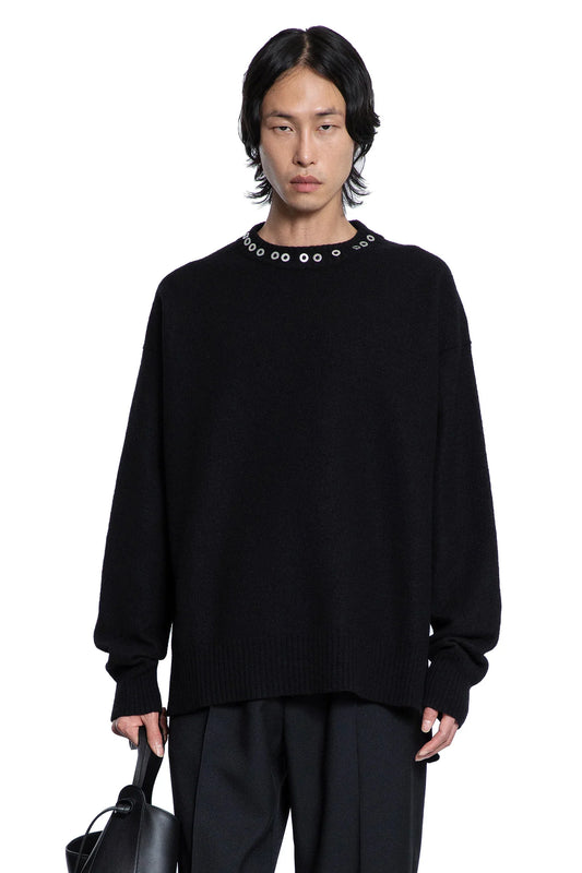 Crewneck Jumper with Stud Application - Antonioli.eu