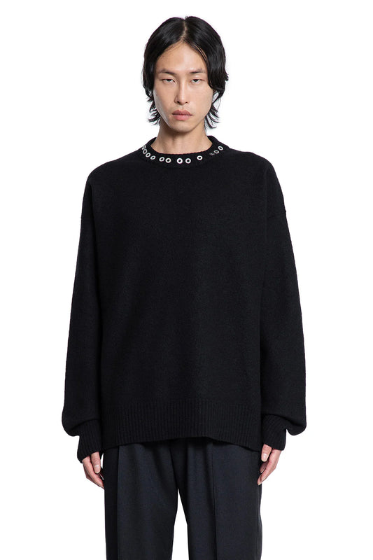 Crewneck Jumper with Stud Application - Antonioli.eu