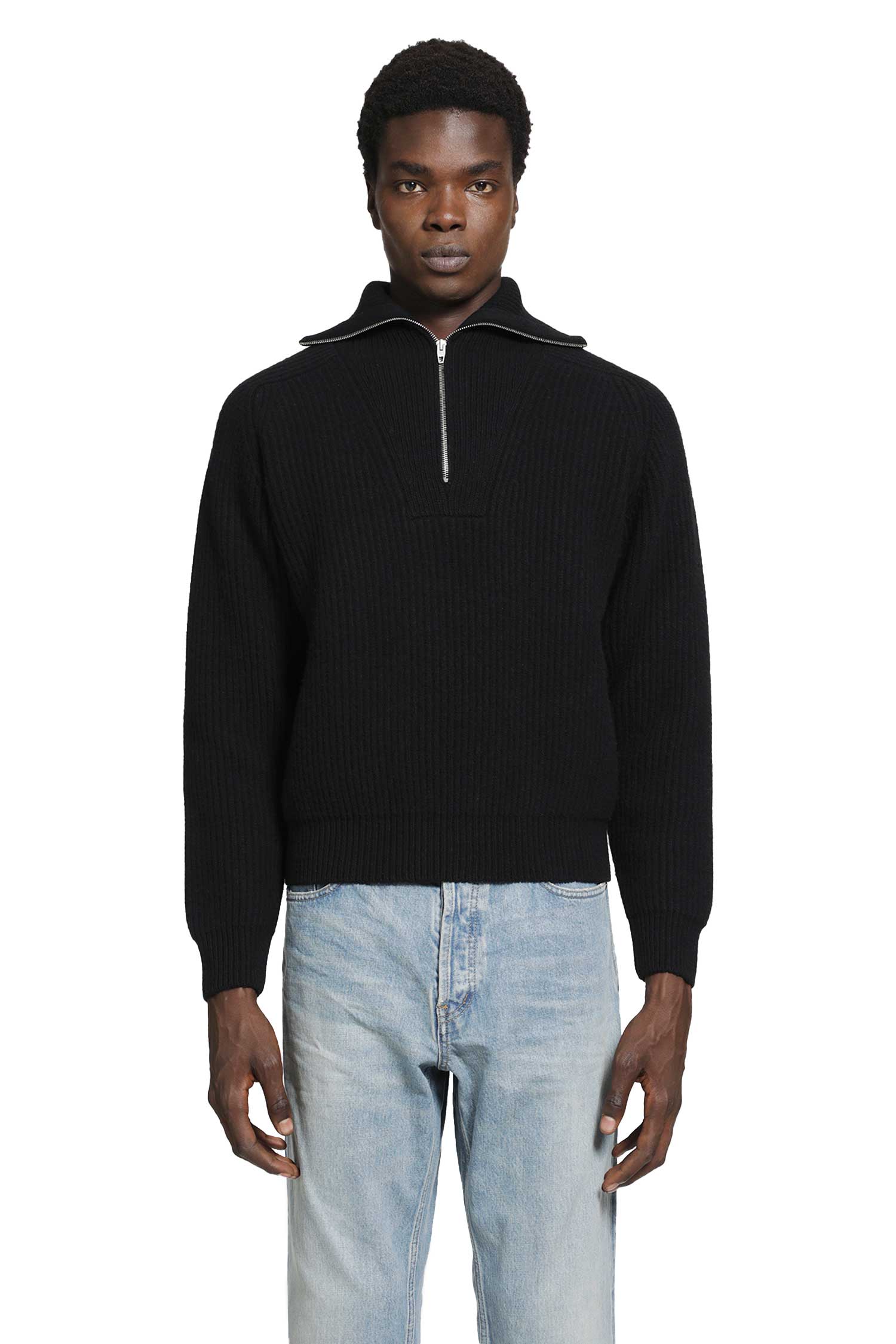 JIL SANDER High Zipped Neck Sweater man