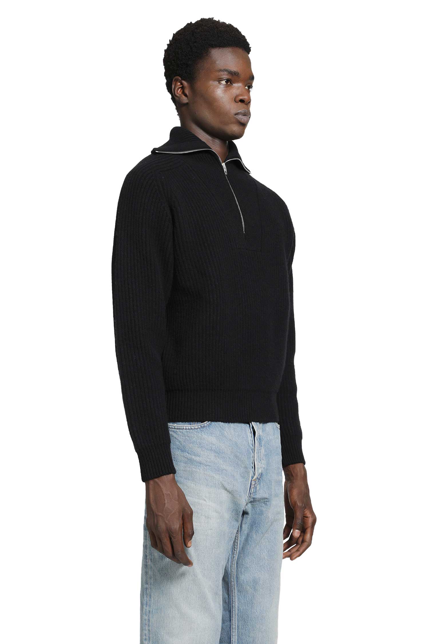 High Zipped Neck Sweater
