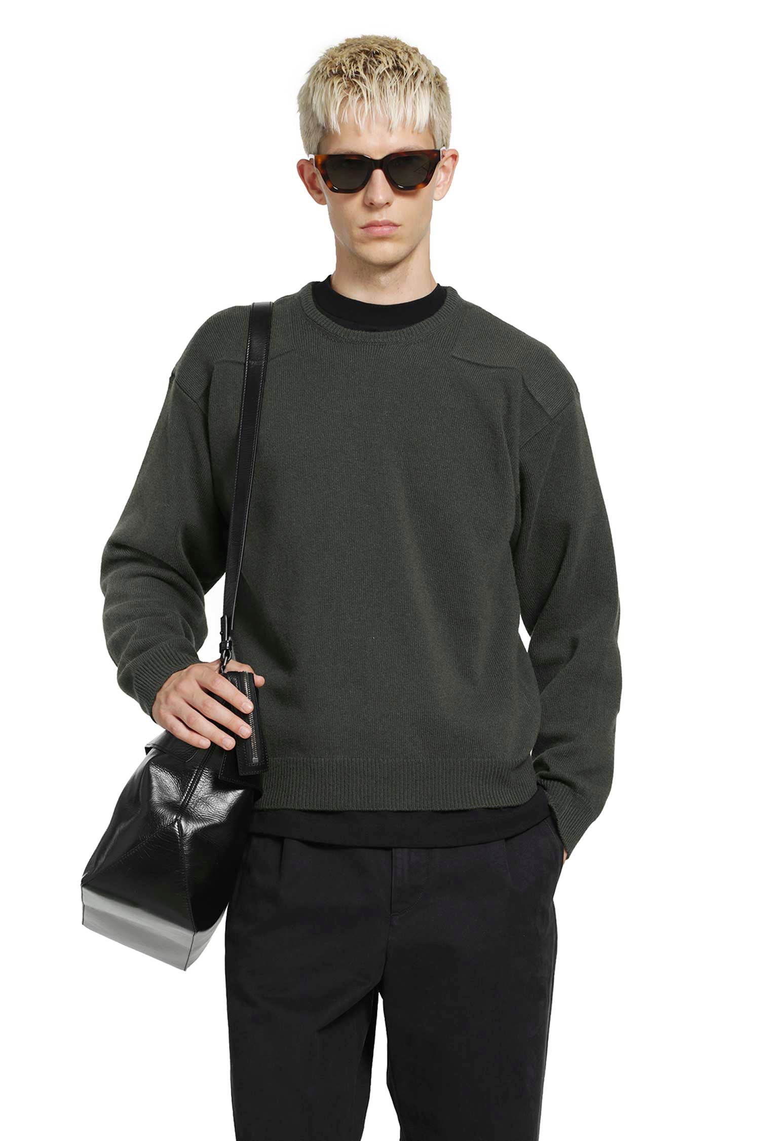 Wool Blend Crewneck Sweater