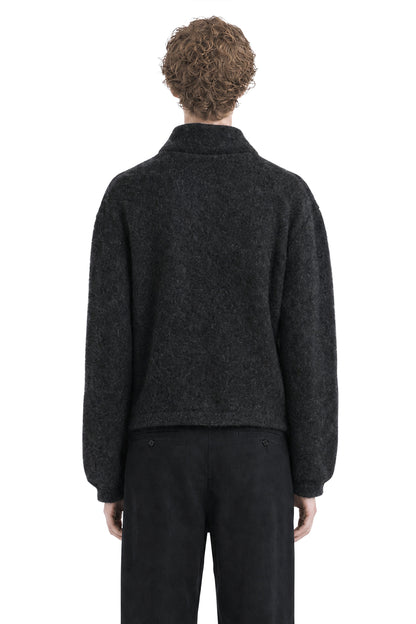Wool Fleece Zip-Up Sweatshirt
