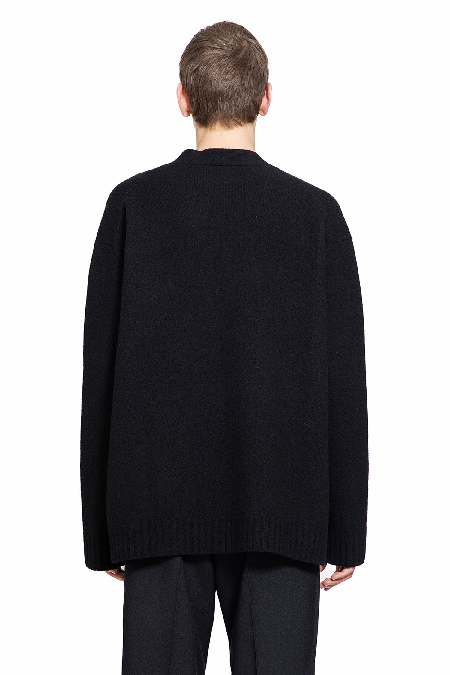 JIL SANDER MAN BLACK KNITWEAR