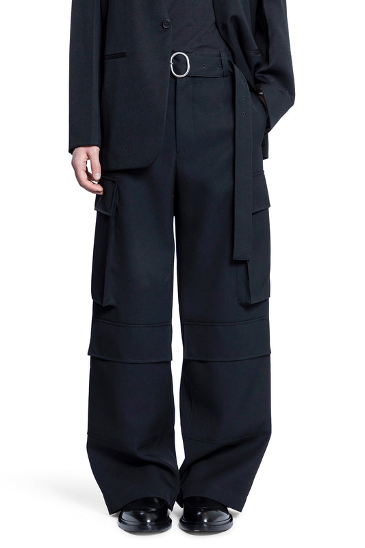 JIL SANDER MAN BLACK TROUSERS