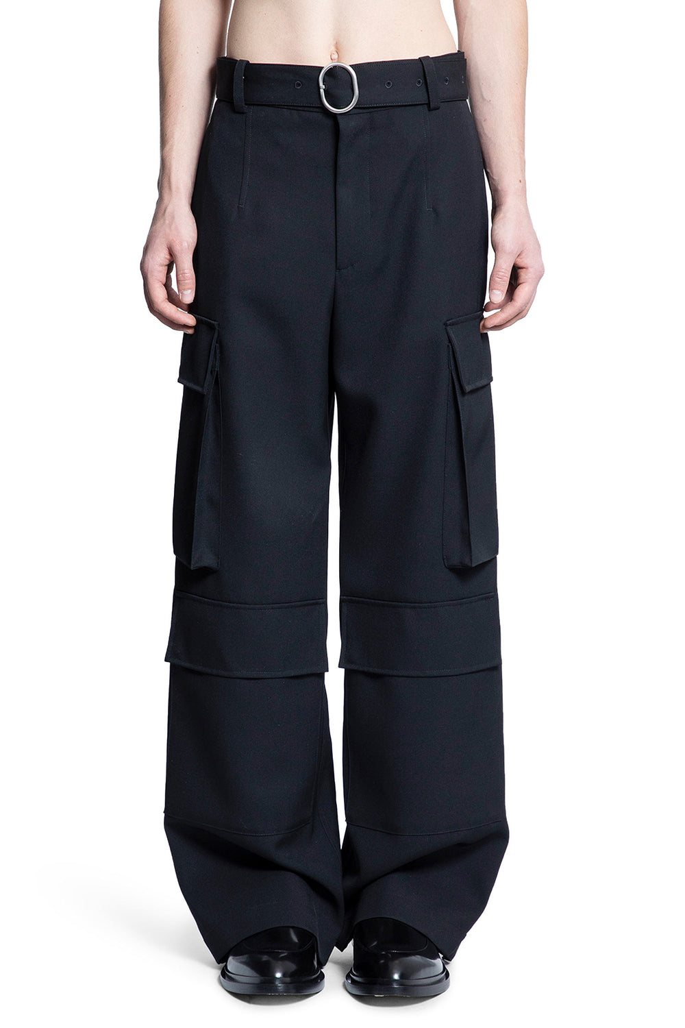 JIL SANDER MAN BLACK TROUSERS