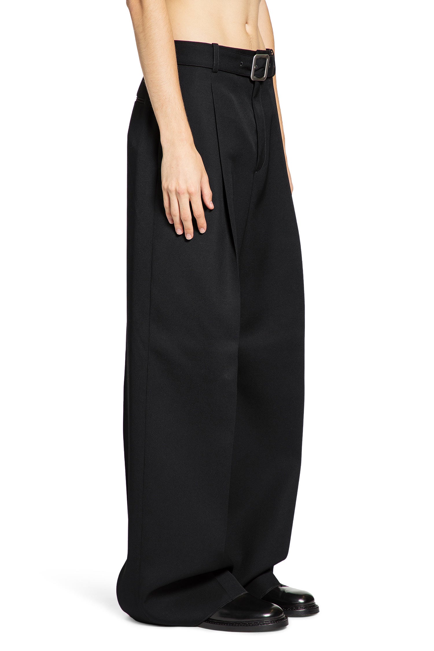 JIL SANDER MAN BLACK TROUSERS