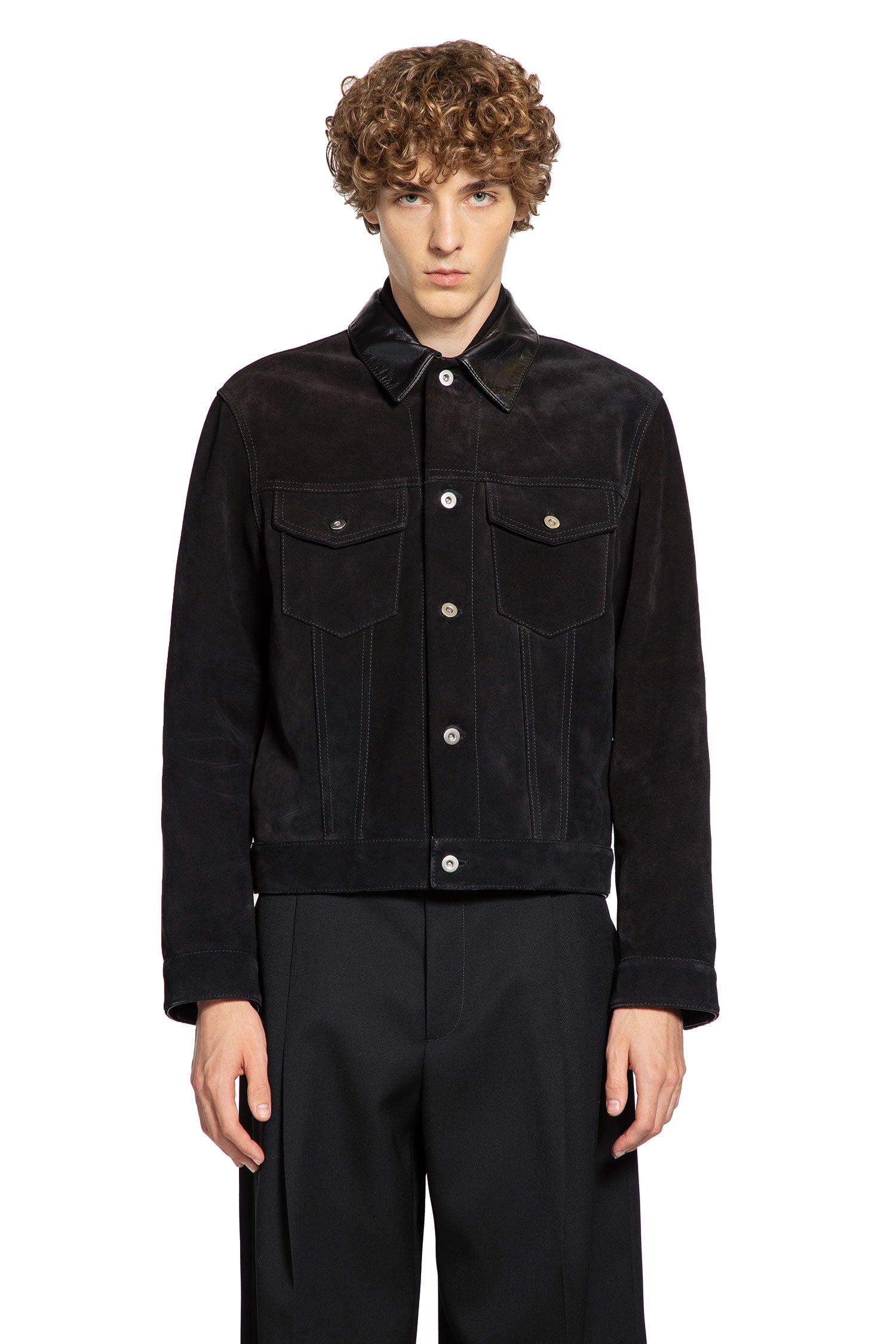 JIL SANDER MAN BLACK JACKETS
