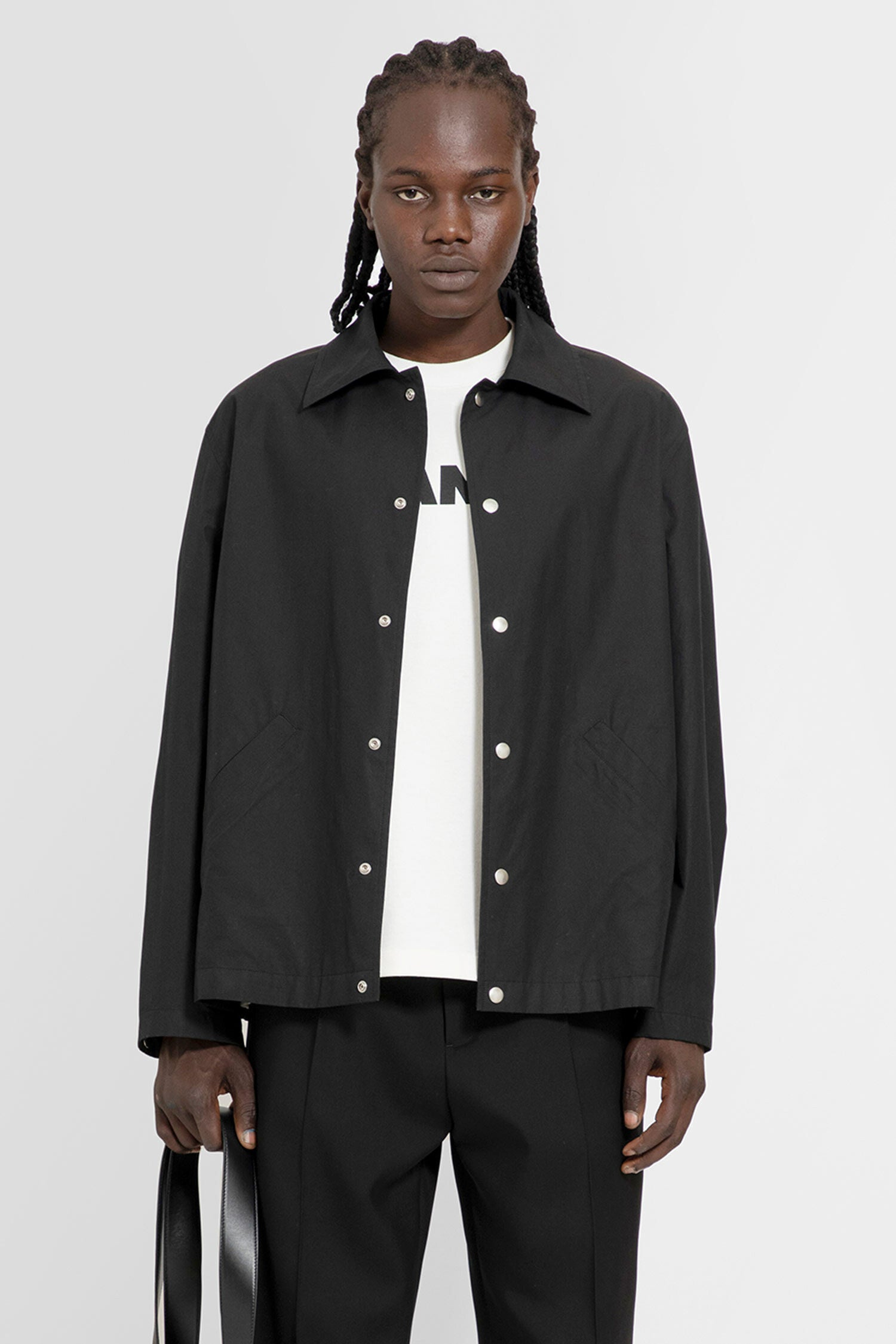 JIL SANDER MAN BLACK JACKETS