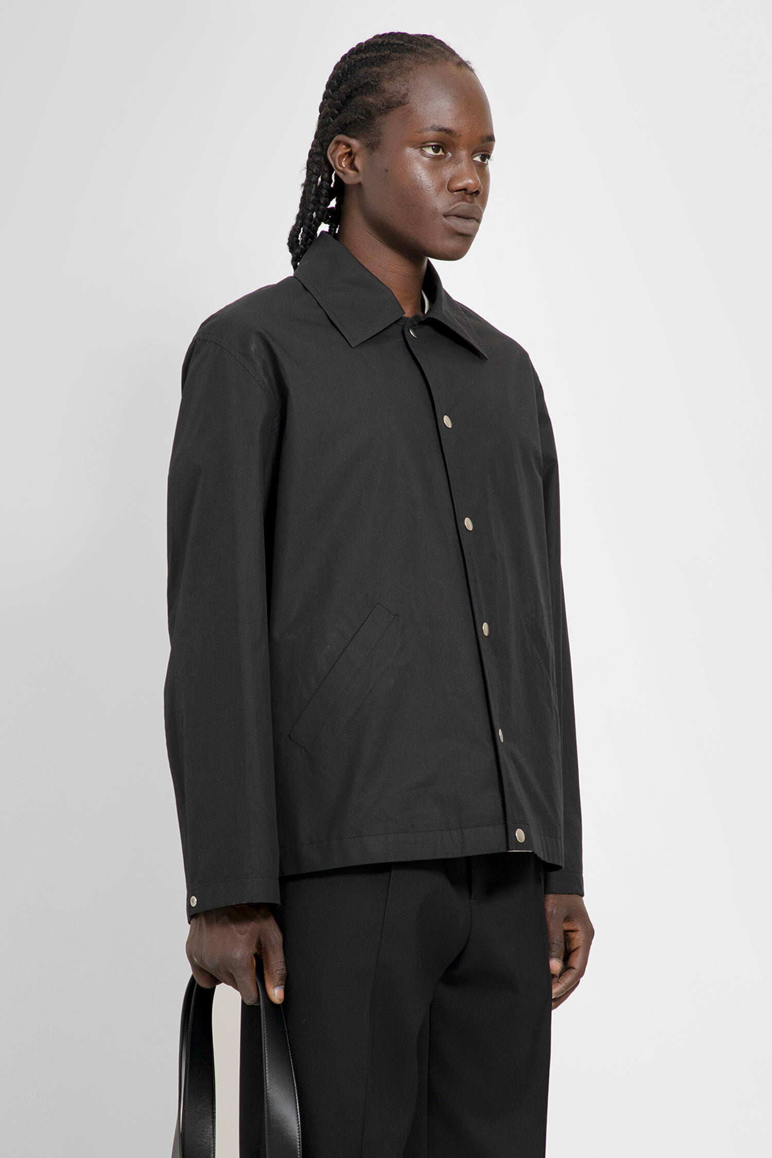 JIL SANDER MAN BLACK JACKETS