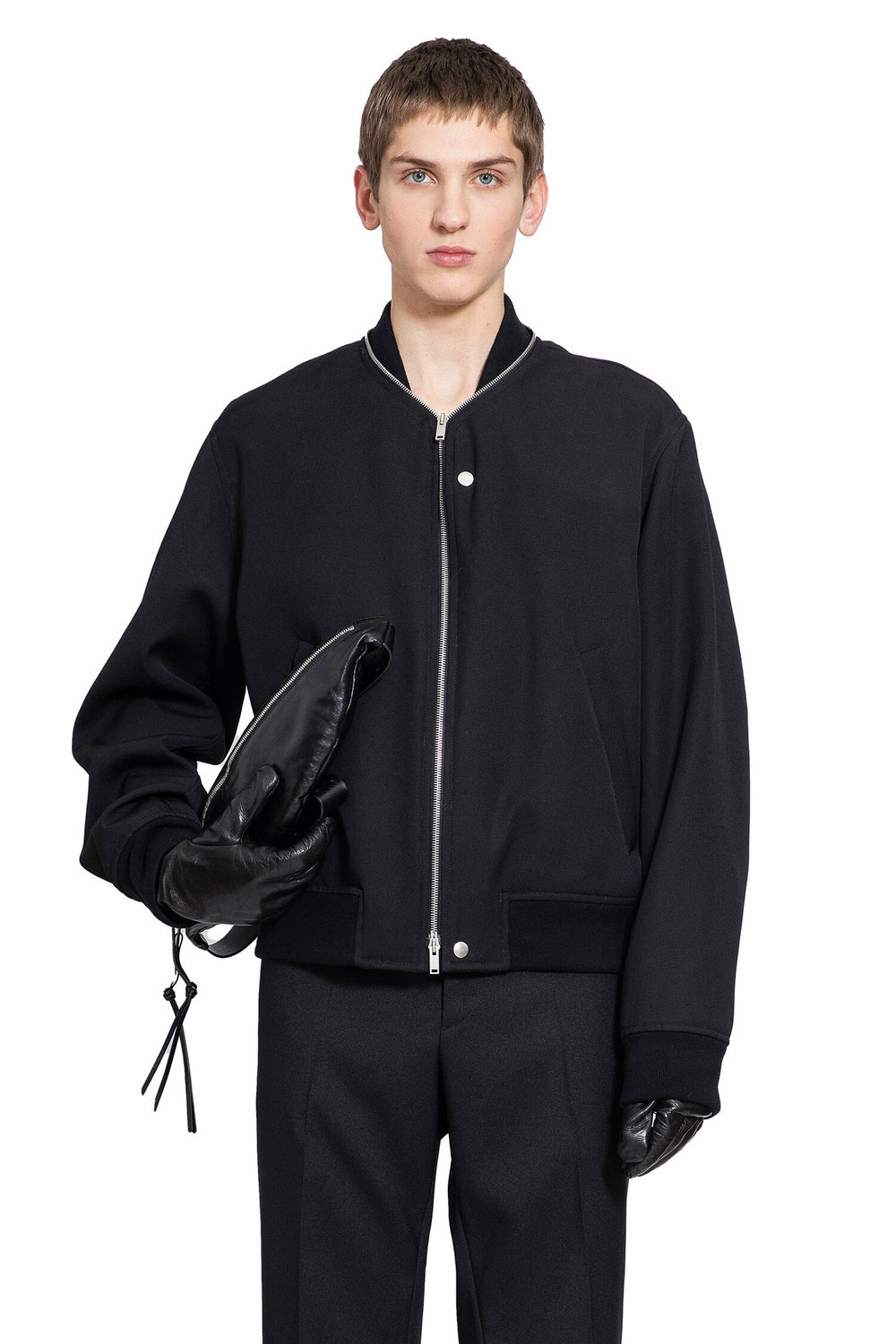 JIL SANDER MAN BLACK JACKETS