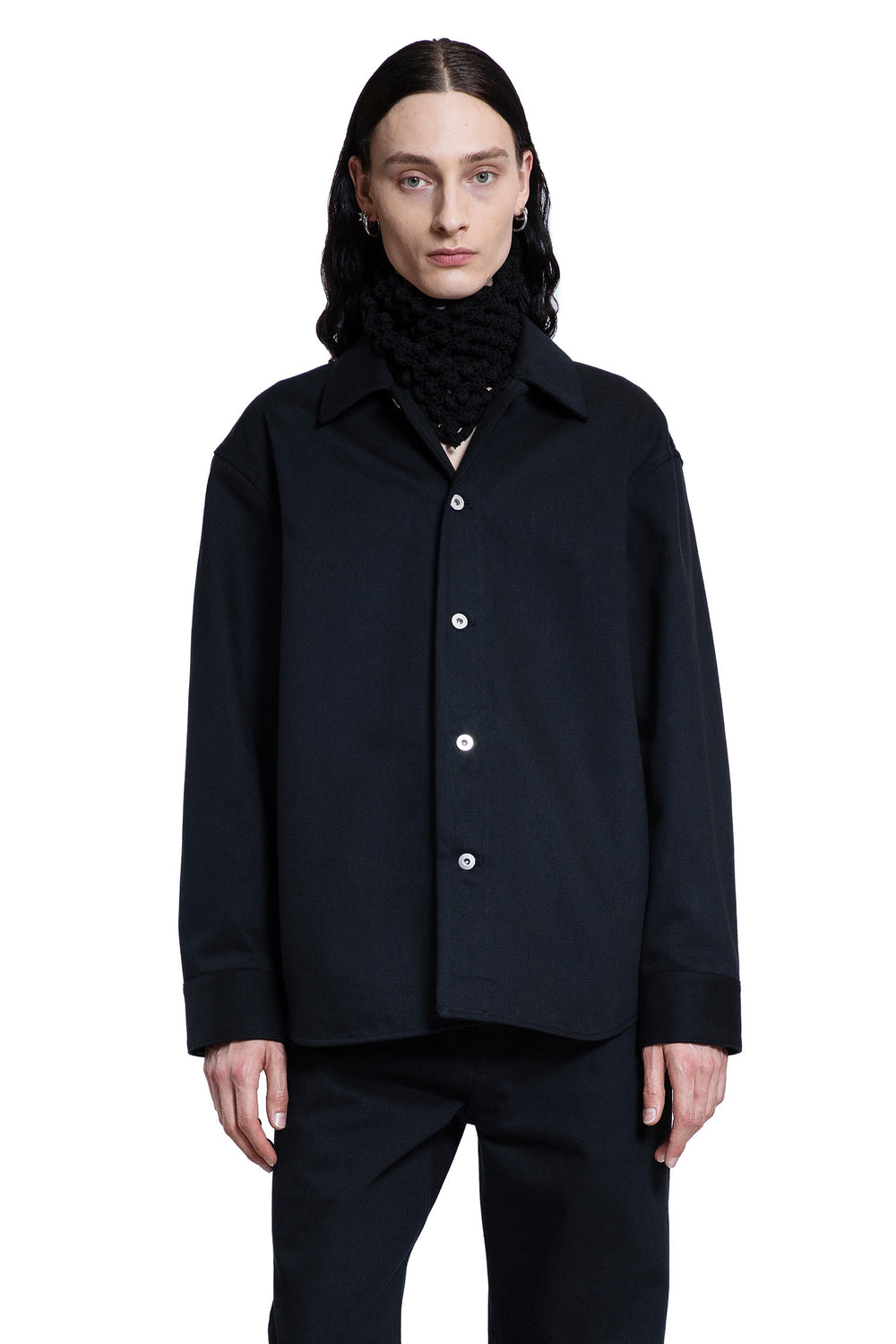 JIL SANDER MAN BLACK SHIRTS