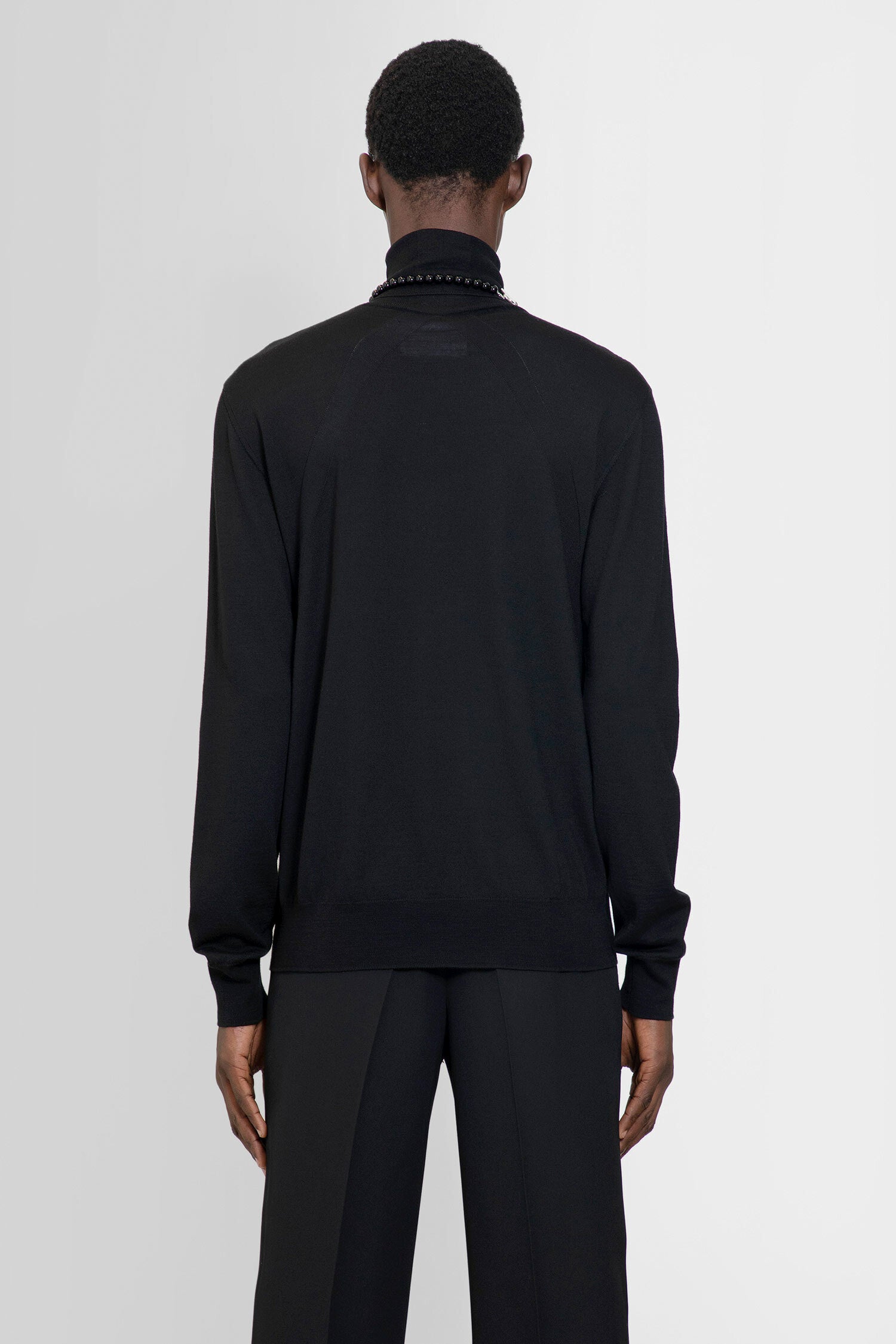 JIL SANDER MAN BLACK KNITWEAR - JIL SANDER - KNITWEAR