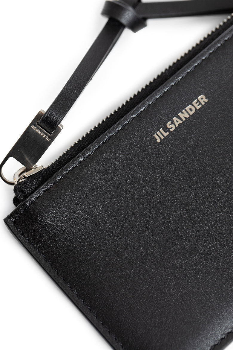 JIL SANDER MAN BLACK WALLETS & CARDHOLDERS