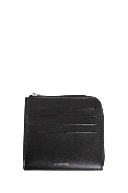 JIL SANDER MAN BLACK WALLETS & CARDHOLDERS