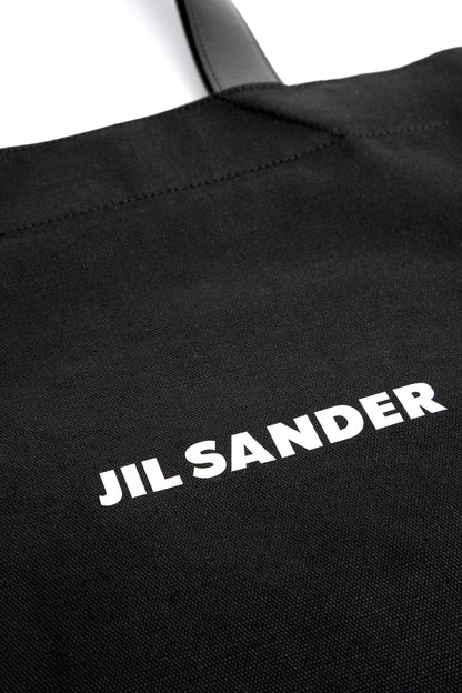 JIL SANDER MAN BLACK TOTE BAGS