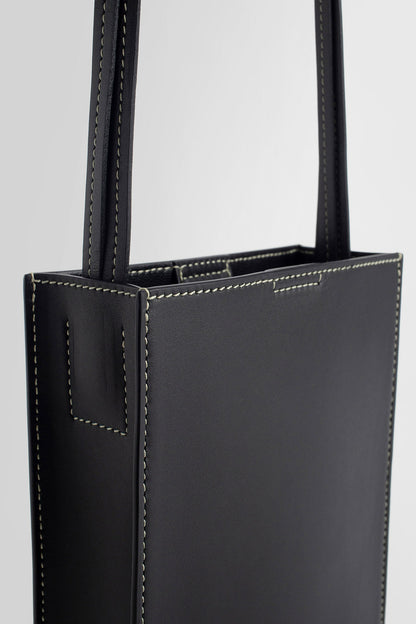 JIL SANDER MAN BLACK SHOULDER BAGS