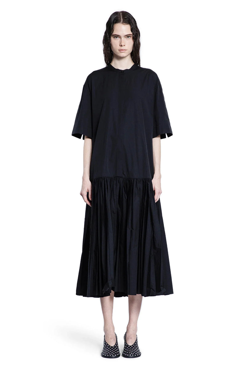 Cotton Poplin Pleated Shirt Dress - Antonioli.eu