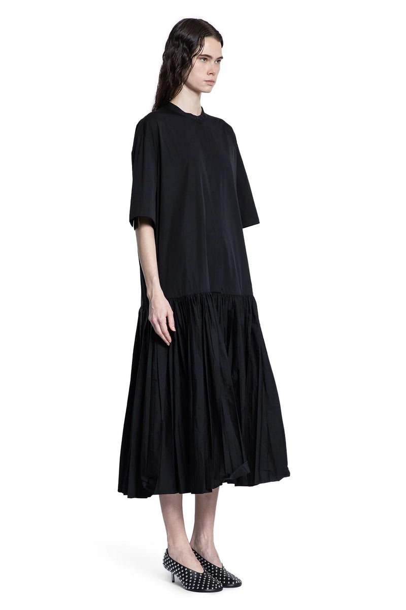 Cotton Poplin Pleated Shirt Dress - Antonioli.eu