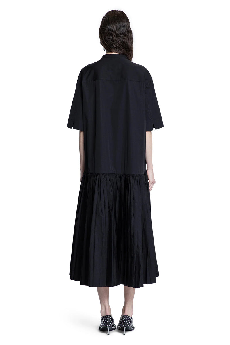 Cotton Poplin Pleated Shirt Dress - Antonioli.eu