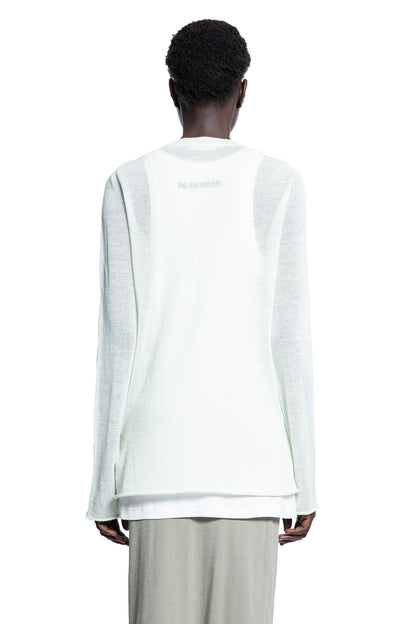 JIL SANDER WOMAN GREEN KNITWEAR