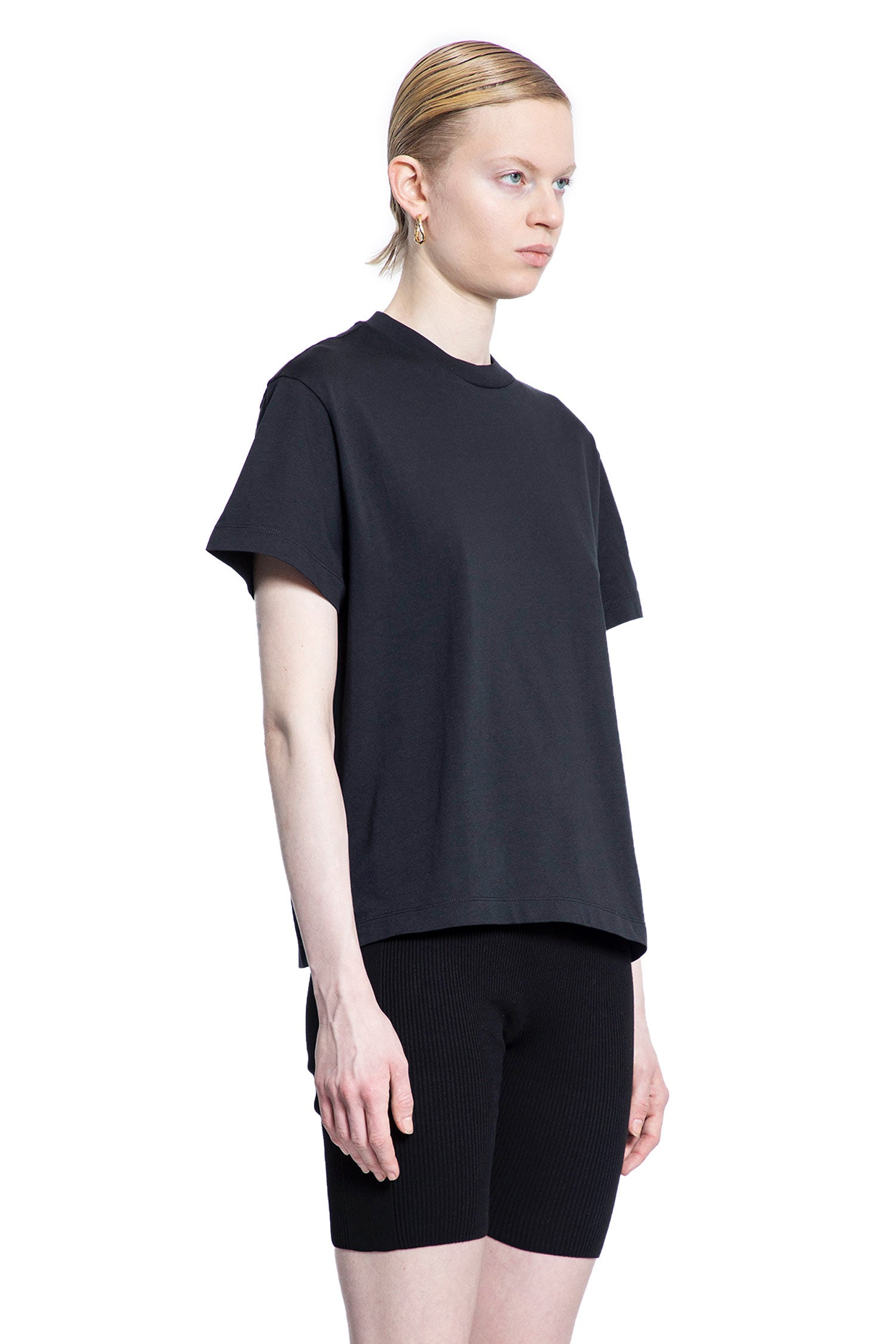 JIL SANDER WOMAN BLACK T-SHIRTS & TANK TOPS