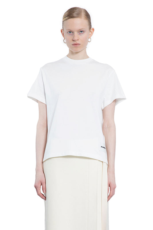 JIL SANDER WOMAN WHITE T-SHIRTS & TANK TOPS